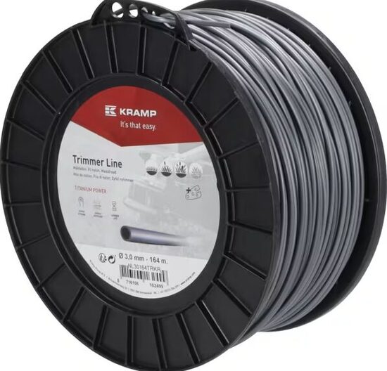 Kramp Titanium Power® trimmera aukla Ø 3,0 mm, 164 m, pelēka (NL30164TRKR)